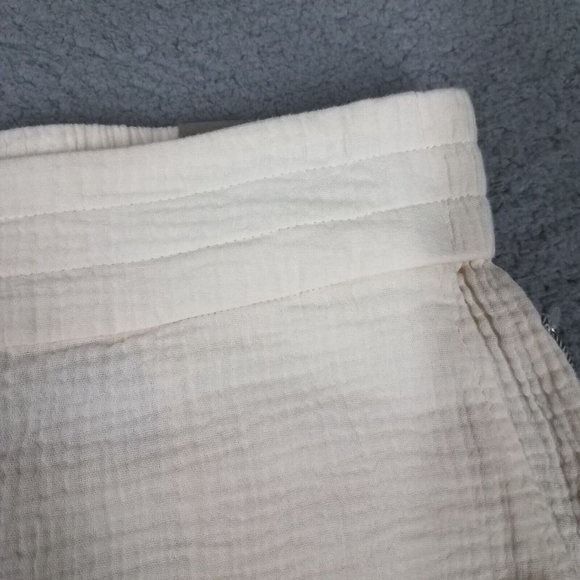 NEW Soft Surroundings Women's 1X Pants Crop Gauze Beach Pull On Casual Ivory - Picture 4 of 16